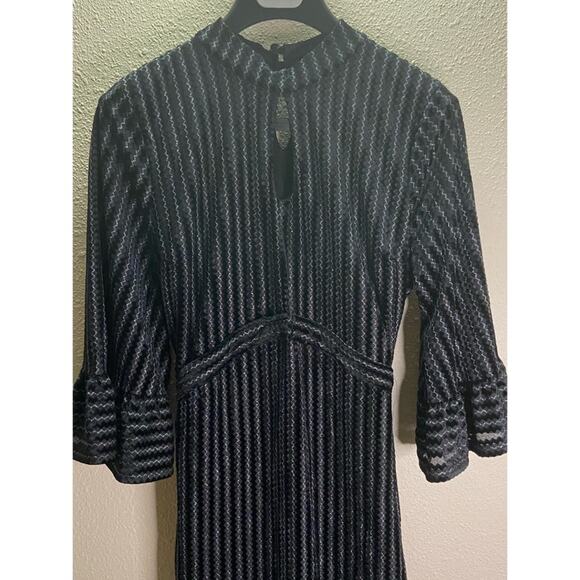 ModCloth Black Fab Feedback Mock Neck Dress Sz M - Picture 6 of 8